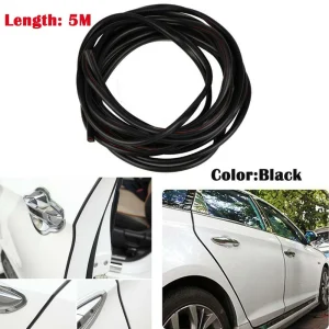 5M Car Door Boot Edge Protector Strip Trim U Shape Guard Seal Rubber Strip Black